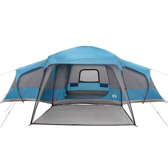 Familietent met verandakoepel 9-persoons waterdicht blauw 5