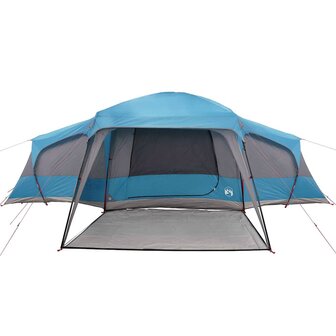 Familietent met verandakoepel 9-persoons waterdicht blauw 6