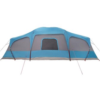 Familietent met verandakoepel 9-persoons waterdicht blauw 8