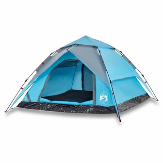 Koepeltent 4-persoons snelontgrendeling blauw 2
