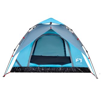 Koepeltent 4-persoons snelontgrendeling blauw 7