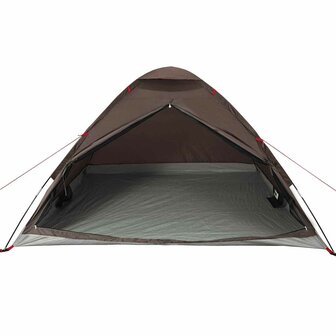 Koepeltent 4-persoons waterdicht bruin 6