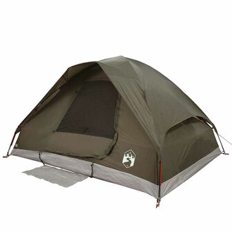 Koepeltent 2-persoons waterdicht bruin 6
