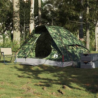 Koepeltent 2-persoons waterdicht camouflage 3