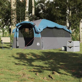 Tunneltent 6-persoons waterdicht blauw 3
