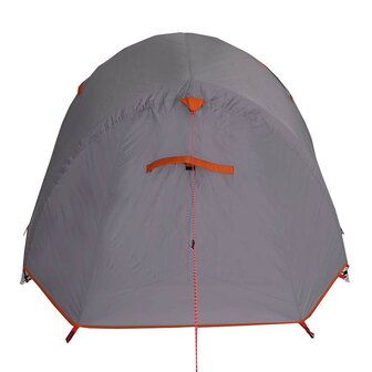 Tunneltent 2-persoons waterdicht grijs en oranje 9