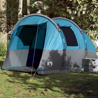 Tunneltent 4-persoons waterdicht blauw 1