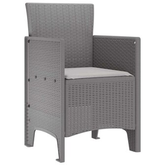 Tuinstoel 2 pcs Lichtgrijs 53 x 49 x 85 cm PP 4