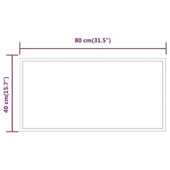 Badkamerspiegel LED 40x80 cm 7