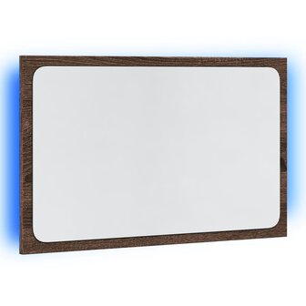 Badkamerspiegel met LED 60x8,5x38 cm bewerkt hout bruin eiken 5