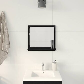 Badkamerspiegel Zwart Eiken 40x10,5x37 cm Bewerkt Hout 3