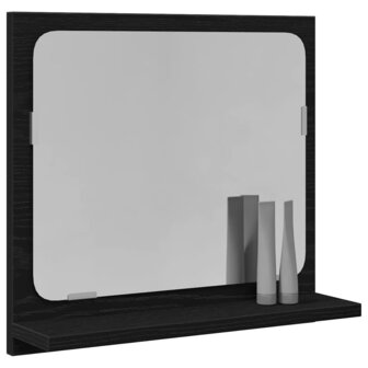 Badkamerspiegel Zwart Eiken 40x10,5x37 cm Bewerkt Hout 4