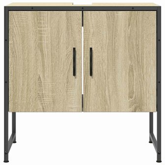 Wastafelkast 60x33x60 cm bewerkt hout sonoma eikenkleurig 5