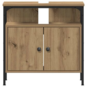 Wastafelkast 60x30x60 cm spaanplaat ambachtelijk eikenkleurig 6