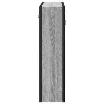 Badkamerspiegelkast 60x16x60 cm bewerkt hout grijs sonoma eiken 7