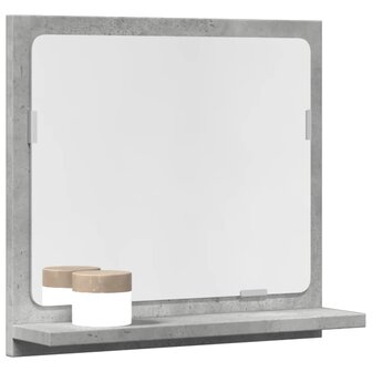 Badkamerspiegelkast 40x11x37 cm bewerkt hout betongrijs 1
