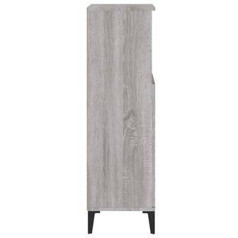 Badkamerkast 30x30x100 cm bewerkt hout grijs sonoma eikenkleur 8