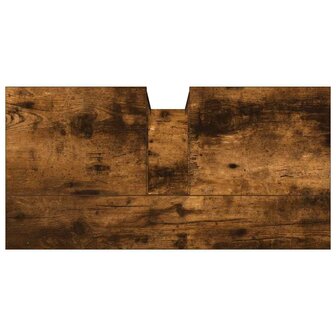 Badkamerkast 60x30x60 cm bewerkt hout gerookt eikenkleurig 9