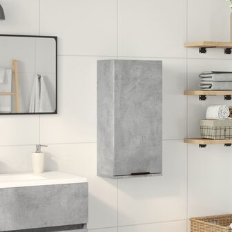Badkamerkast wandgemonteerd 32x20x67 cm betongrijs 3