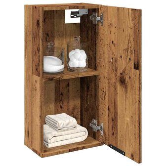 Badkamerkast wandgemonteerd 32x20x67 cm oud houtkleurig 1