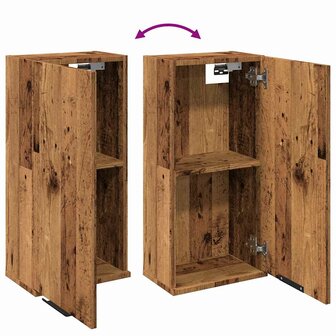 Badkamerkast wandgemonteerd 32x20x67 cm oud houtkleurig 7
