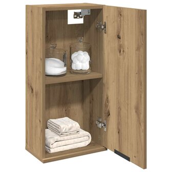 Badkamerkast wandgemonteerd 32x20x67 cm artisanaal eikenkleur 3