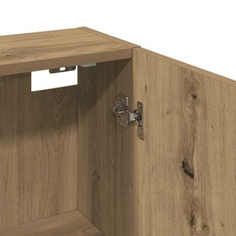 Badkamerkast wandgemonteerd 32x20x67 cm artisanaal eikenkleur 8