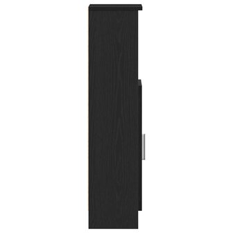Badkamerkast met rolhouder 20,5x22x90 cm zwart 6
