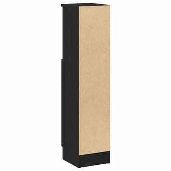 Badkamerkast met rolhouder 20,5x22x90 cm zwart 7