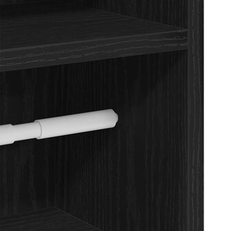 Badkamerkast met rolhouder 20,5x22x90 cm zwart 9