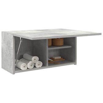 Badkamerwandkast 60x25x30 cm bewerkt hout betongrijs 4