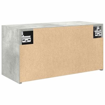 Badkamerwandkast 60x25x30 cm bewerkt hout betongrijs 8