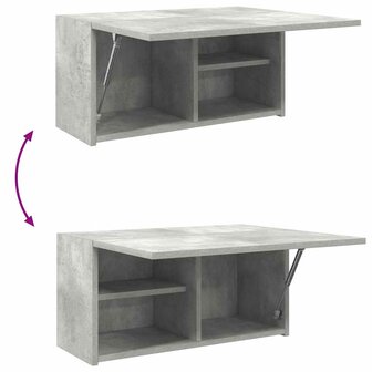 Badkamerwandkast 60x25x30 cm bewerkt hout betongrijs 9