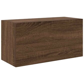 Badkamerwandkast 60x25x30 cm bewerkt hout bruin eikenkleur 2