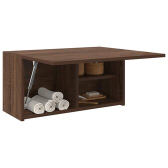 Badkamerwandkast 60x25x30 cm bewerkt hout bruin eikenkleur 4