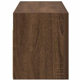 Badkamerwandkast 60x25x30 cm bewerkt hout bruin eikenkleur 7