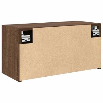 Badkamerwandkast 60x25x30 cm bewerkt hout bruin eikenkleur 8