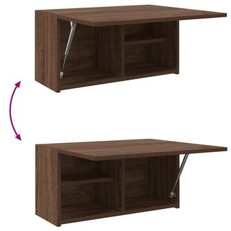 Badkamerwandkast 60x25x30 cm bewerkt hout bruin eikenkleur 9