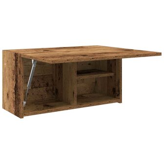 Badkamerwandkast 60x25x30 cm bewerkt hout oud houtkleurig 5