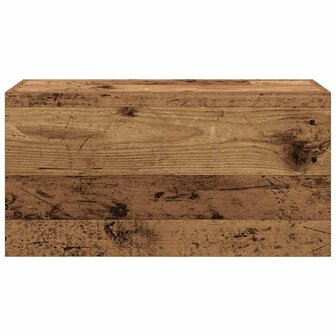Badkamerwandkast 60x25x30 cm bewerkt hout oud houtkleurig 6