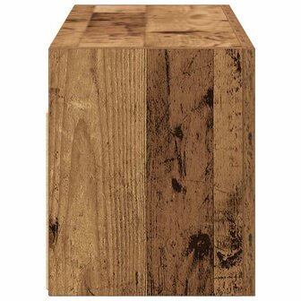Badkamerwandkast 60x25x30 cm bewerkt hout oud houtkleurig 7