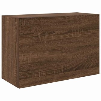Badkamerwandkast 60x25x40 cm bewerkt hout bruin eikenkleur 2