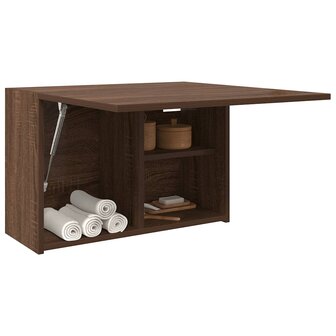 Badkamerwandkast 60x25x40 cm bewerkt hout bruin eikenkleur 4