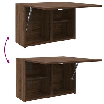 Badkamerwandkast 60x25x40 cm bewerkt hout bruin eikenkleur 9