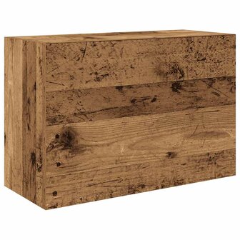 Badkamerwandkast 60x25x40 cm bewerkt hout oud houtkleurig 2