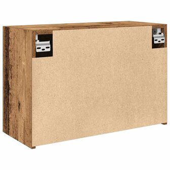 Badkamerwandkast 60x25x40 cm bewerkt hout oud houtkleurig 8