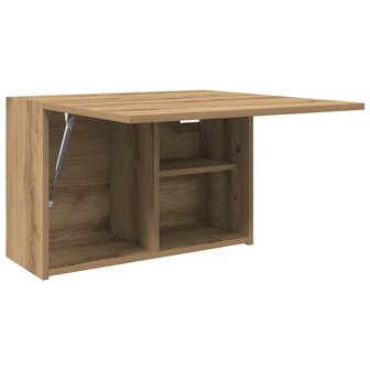 Badkamerwandkast 60x25x40 cm bewerkt hout artisanaal eikenkleur 5