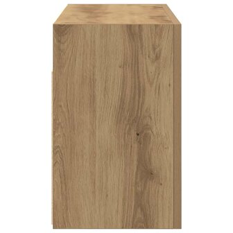 Badkamerwandkast 60x25x40 cm bewerkt hout artisanaal eikenkleur 7