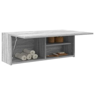 Badkamerwandkast 80x25x30 cm bewerkt hout grijs sonoma eiken 4