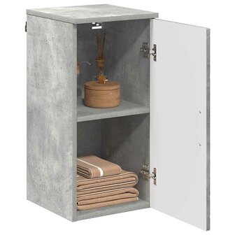 Badkamerkast Betongrijs 30 x 31.5 x 61 cm Bewerkt hout 3